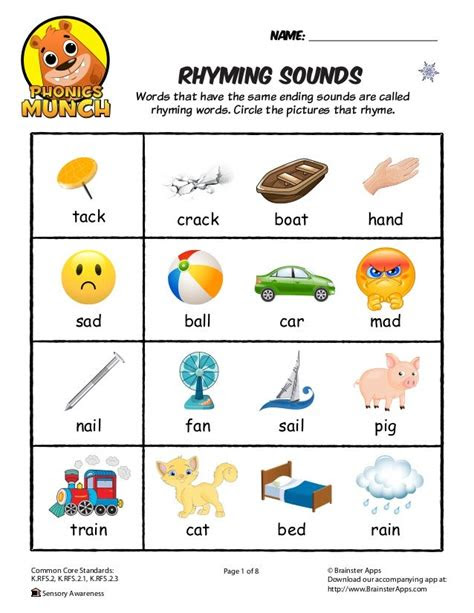 Item description november rhyming worksheet. rhyming sounds worksheet