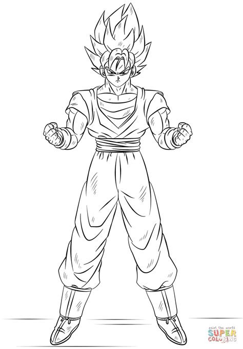  gambar goku super saiyan coloring page free printable pages click