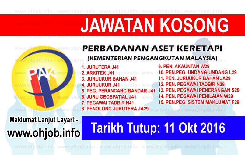 Jawatan Kerja Kosong Perbadanan Aset Keretapi (RAC) logo www.ohjob.info oktober 2016