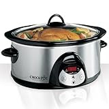 Crock-Pot SCVC609SS 6-Quart Oval Programmable Slow Cooker, Stainless Steel