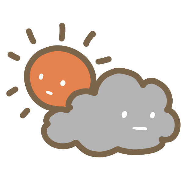 くもり時々晴れのイラスト かわいいフリー素材が無料のイラストレイン