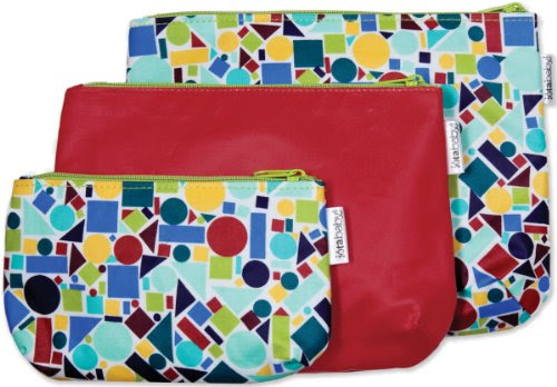 C.R. Gibson 3 Pack Iota Organizer Bags with Zippers, Oh Boy