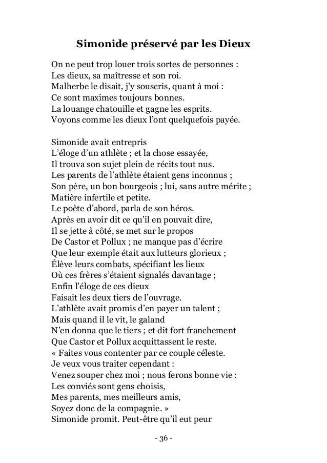 Poesie jean de la fontaine