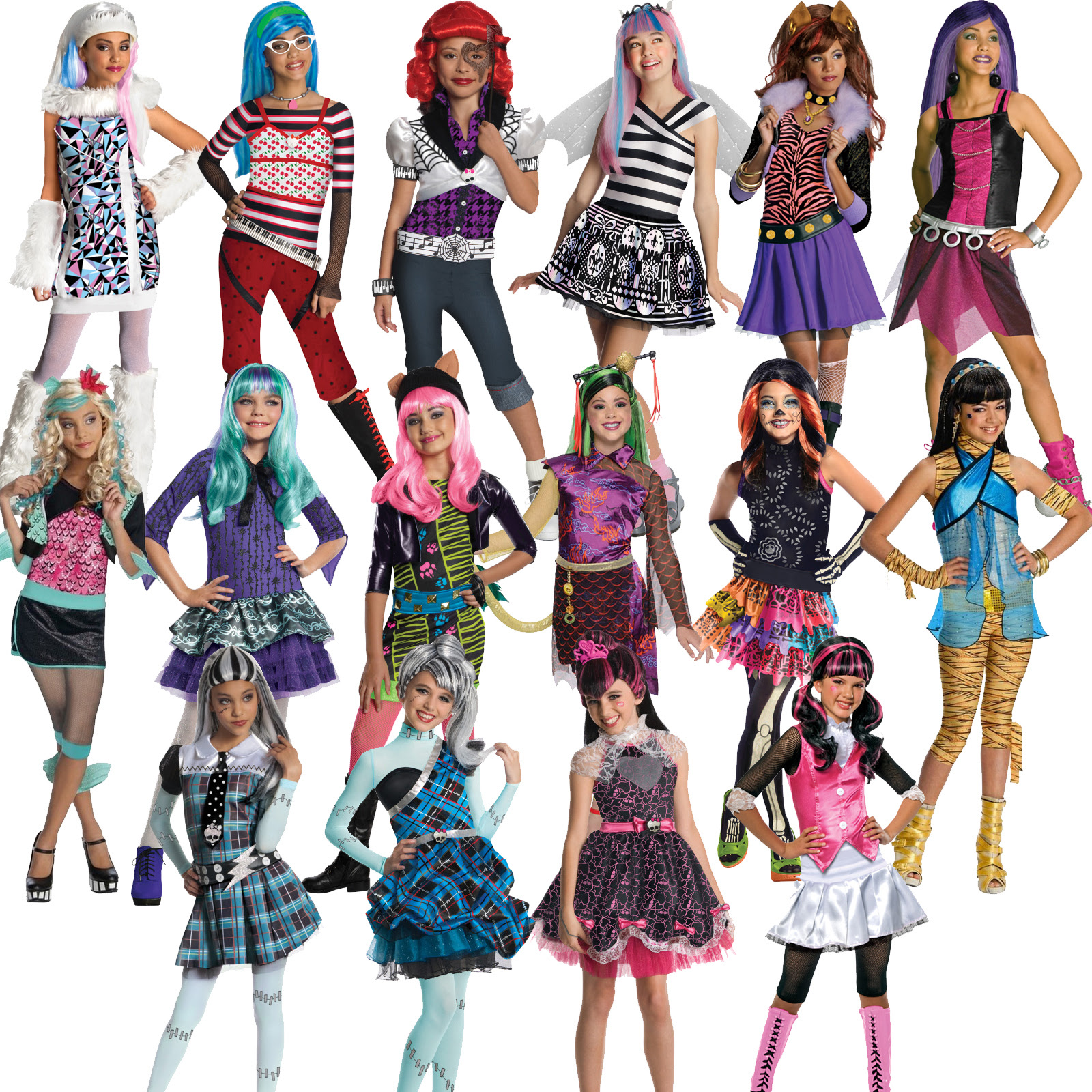 Official Child Girls Monster High Kids New Fancy Dress Halloween