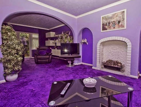 23 Kombinasi Warna Cat  Ungu Ruang  Tamu  Lebih Indah