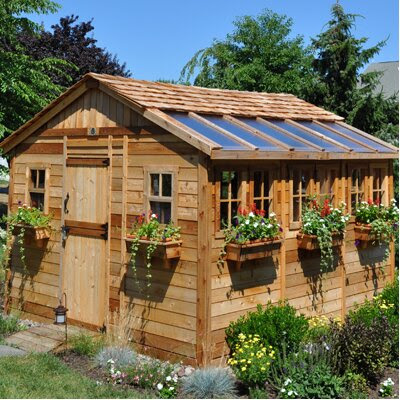 Outdoor Living Today Sunshed 12 Ft. W x 12 Ft. D Wood Garden Shed
