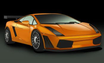 dessin de voiture de sport Lamborghini terminé