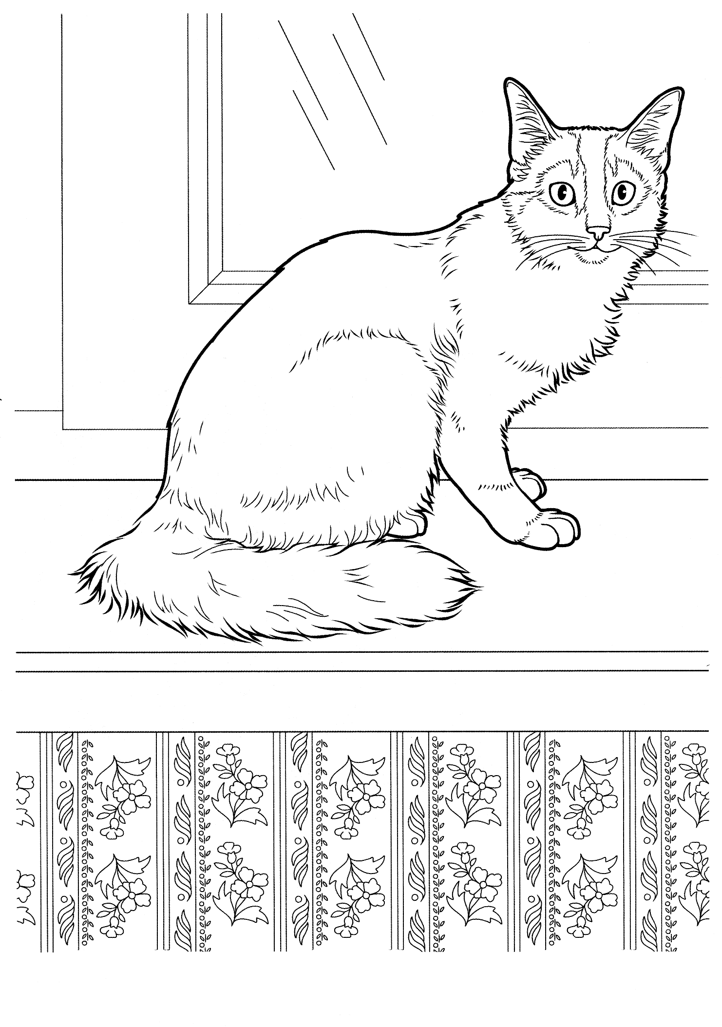 Animal Coloring Pages Cat - Pin on colouring page / Free printable cat coloring pages for kids.