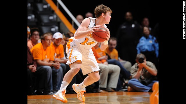 Tyler Summitt played on the male practice squad against his mother's team his freshman year of college. He also played on the University of Tennessee men's team.