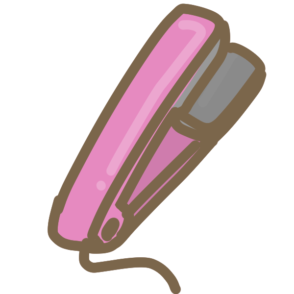 ヘアアイロンのイラスト かわいいフリー素材が無料のイラストレイン