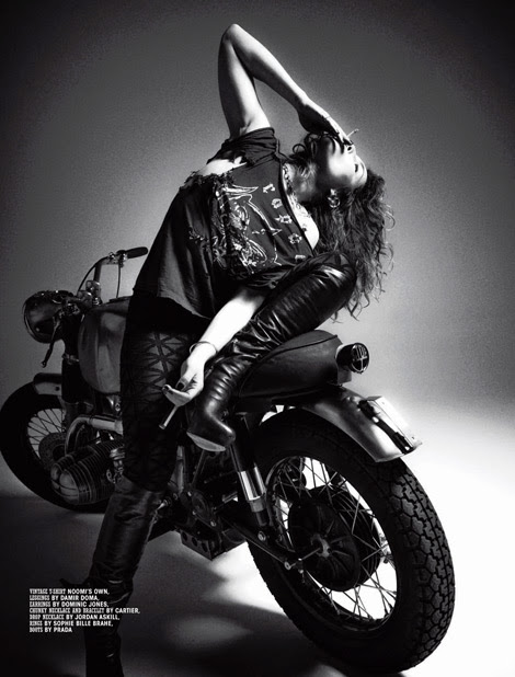 Celebrities in Boots: Noomi Rapace in Prada Knee High Boots. 10 Magazine #46, Spring 2013.