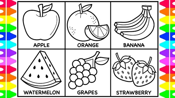 Drawing For Children Fruits