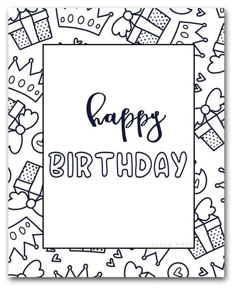 Webcreate and print free printable birthday cards at home. pin on color pages