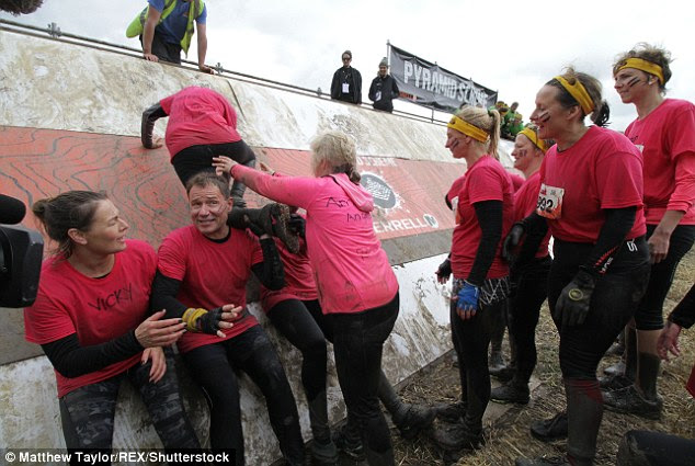 Going the extra mile: Richard went to all matter of extremes to help his girls cross the finish line