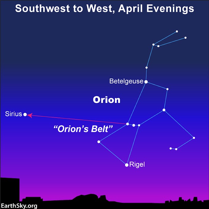 Star-hopping from Orion to Sirius, before they go