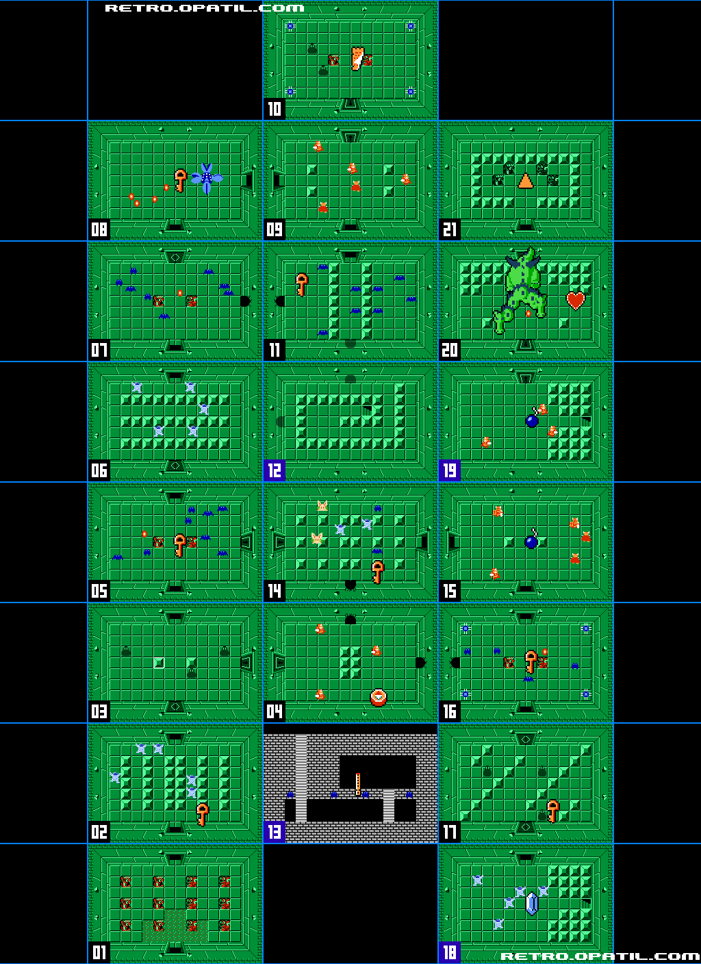 裏 Level2 迷宮マップ ゼルダの伝説 The Legend Of Zelda 攻略 レトロゲーム攻略メモ
