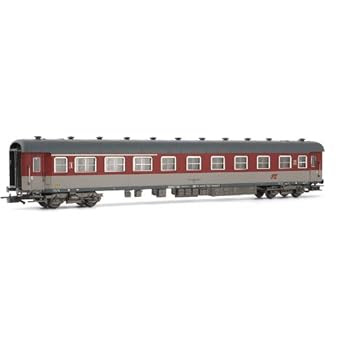 Rivarossi - HR4111 - Modélisme Ferroviaire - Voiture Voyageurs Type 1959 Mixte 1ère/2ème Classe Livrée Gris-Rouge FS Rivarossi - HR4111 - Modélisme Ferroviaire - Voiture Voyageurs Type 1959 Mixte 1ère/2ème Classe Livrée Gris-Rouge FS