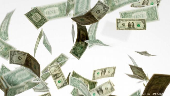symbol at german us Dollar Euro dollar German falling of Symbol