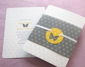 Butterfly Romance Wedding Invitation - Modern Circle Print Sample