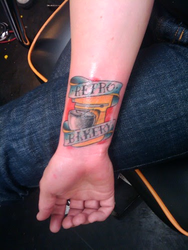 Retro Bakery mixer tattoo from Bad Apple 
