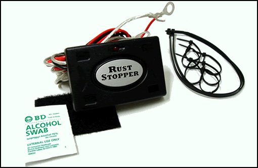 電子サビ防止装置ラストストッパー 12v車用 車 ボディーのさび止め シャーシ 錆び止め 酸性雨 黄砂 梅雨 融雪剤 Pm2 5 台風 潮風 塩害対策 塩害 旧車 業務用車両 自動車 サビ落とし サビ取り 錆 飛び石 サビークリーナー 業務用自動車用品 カー用品