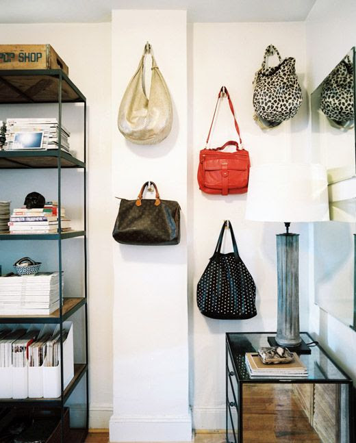 LE FASHION BLOG INTERIOR HOME POST BROOKLYN APARTMENT BRYN SANDERS ARNEL ANDRADA MICHELLE ADAMS PATRICK CLINE SMALL SPACE LONNY MAGAZINE RESTORATION HARDWARE MIRRORED CABINETS SIDE TABLE LAMP WITH MIRROR BEHIND HANGING HAND BAGS AS DECOR LEOPARD PRINT BUCKET BAG STUDDED TOTE BAG LOUIS VUITTON VINTAGE SPEEDY BAG BLACK METAL BOOK SHELVES MAGAZINE FASHION BOOKS OFFICE DECOR INSPIRATION 2 photo LEFASHIONBLOGINTERIORHOMEPOSTBROOKLYNSMALLSPACE2.jpg