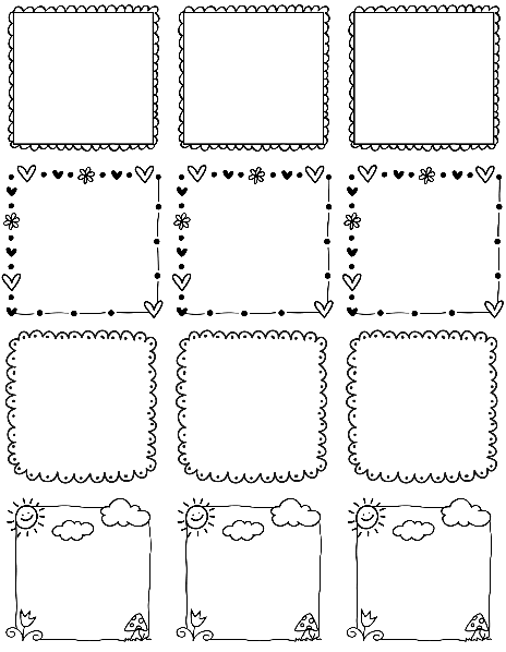 Printable Doodle Borders Labels by InkTreePress | Worldlabel Blog