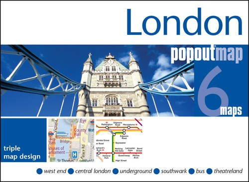 London Popout Map: 3 Popout Maps in One Handy, Pocket-Size Format