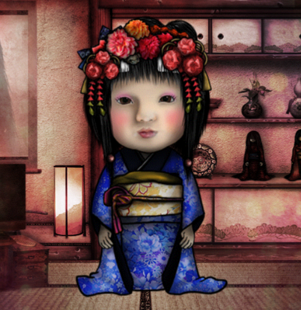 スマホアプリ わい 暇人 が日本人形育ててみた とーとろじい