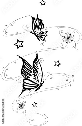floral filigranes Tattoo