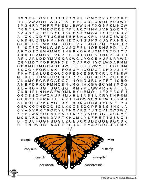 The word search puzzles are printable and the puzzle . monarch butterfly activities for kids woo jr kids activities