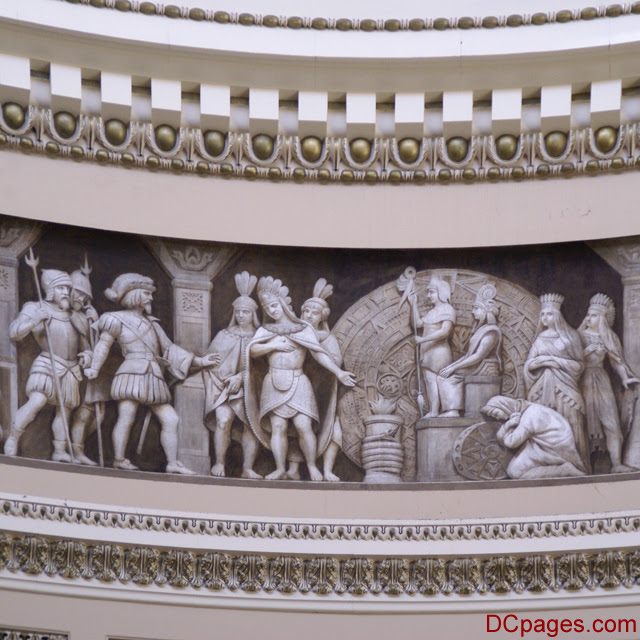 US Capitol - Rotunda Relief - Cortez and Montezuma