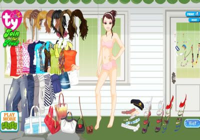 TY Girlz Dress Up Game
