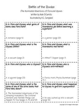 Flora & Ulysses Battle of the Books Questions by Teaching