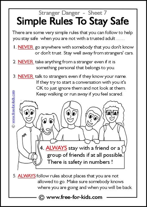  more stranger danger worksheets and colouring pages safety lesson