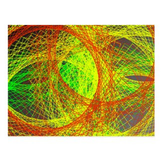 multicolor 74883 abstract art postcard