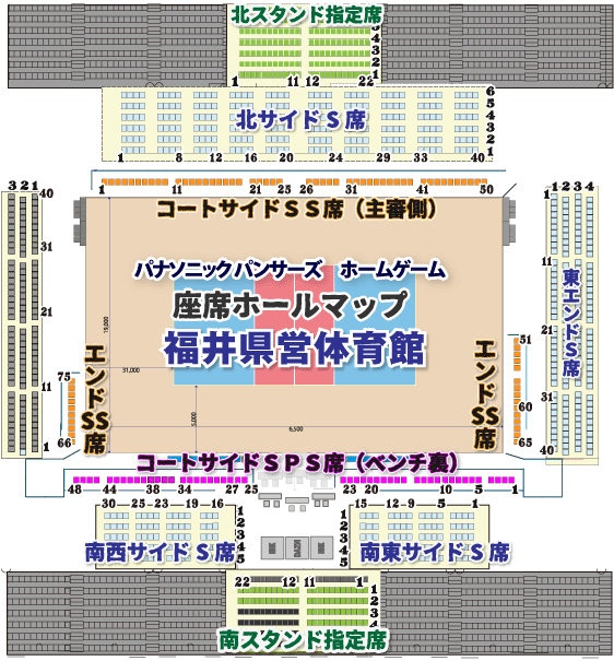 チケット料金 会場座席 パナソニック パンサーズ V プレミアリーグ