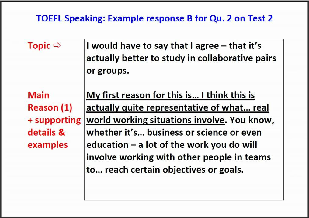 questions toefl speaking sample TOEFL answer script Question Speaking 2 Example with questions toefl speaking sample TOEFL answer script Question Speaking 2 Example with