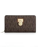 Michael Kors Hamilton Signature Continental Brown Wallet (Brown)