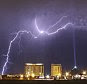A monsoon lightning storm strikes over Las Vegas, Nevada in this file photo taken July 7, 2014. Rising global temperatures may cause a big jolt in the number of lightning strikes in the United States over the rest of the 21st century in the latest example of extreme weather spawned by climate change, scientists say.  REUTERS/Gene Blevins/Files   (UNITED STATES - Tags: ENVIRONMENT SCIENCE TECHNOLOGY)