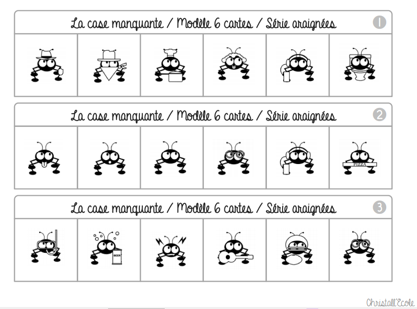 Discrimination Visuelle La Case Manquante Christall Ecole
