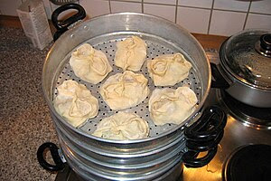 Manti (Central Asian meat dumplings, similar t...