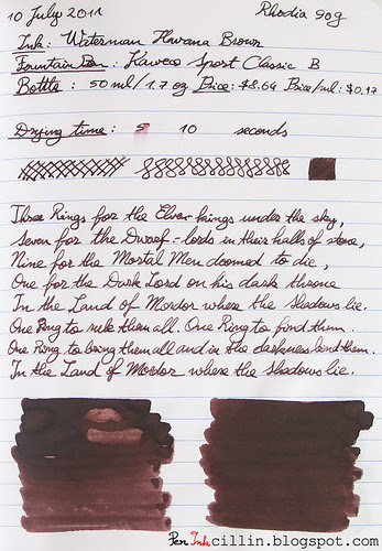 Waterman Havana Brown Rhodia 80g