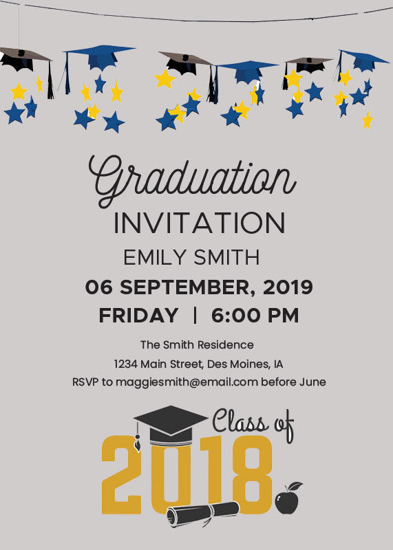 10 graduation invitation template in photoshop free download