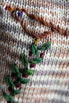 Bird and Berry Front Detail