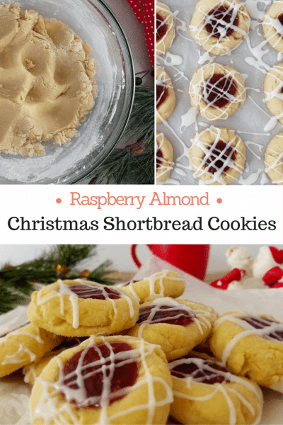 A fun, festive, fruity Christmas cookie recipe. Raspberry Almond Shortbread Cookies Recipe via Remodelaholic.com