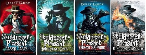 Skulduggery Pleasant: Dark Days, Mortal Coil, Death Bringer, & Kingdom of the Wicked 4, 5, 6, 7 (4 Books), by Derek Landy