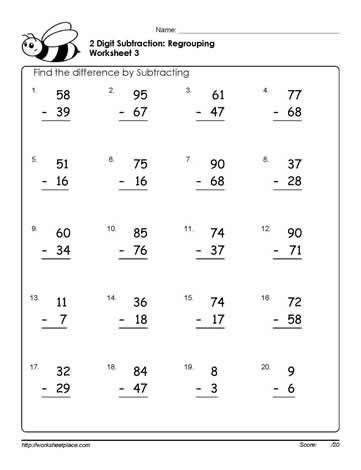  2nd grade math worksheets borrowing 2nd grade math worksheets