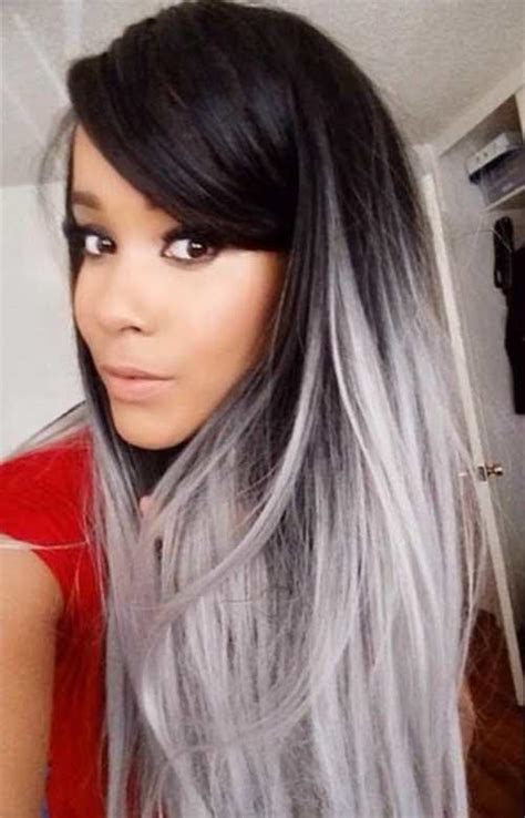 grey hair color combinations  black women