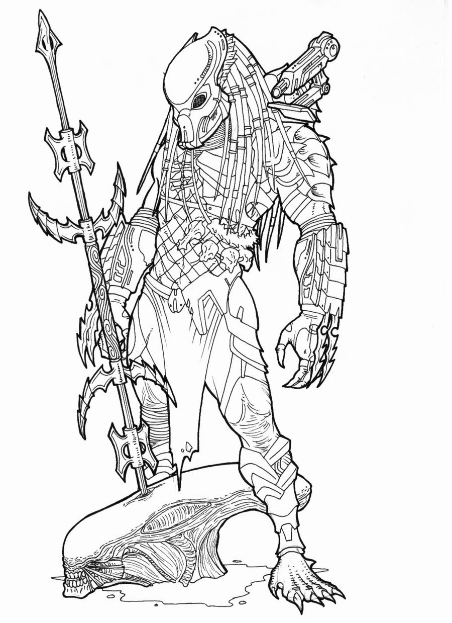 Predator coloring pages to download and print for free